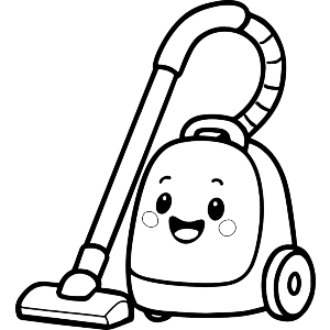 Happy Vacuum Character