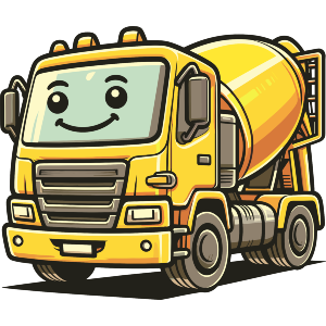 Cute Yellow Cement Truck