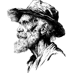 Elderly Man Wearing Hat