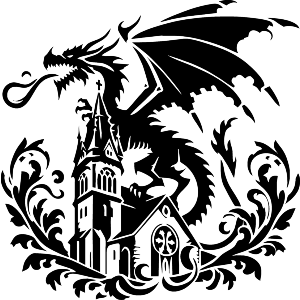 Gothic Dragon On Rooftop