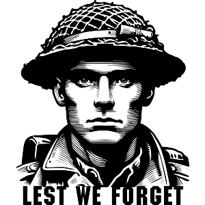 Soldier Portrait Lest We Forget