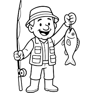 Happy Fisherman Catch
