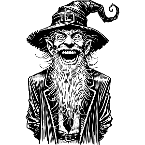 Crazy Laughing Wizard