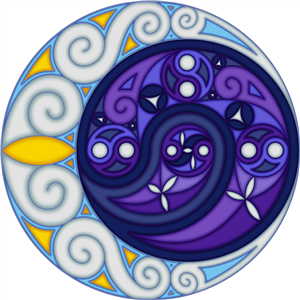 Celtic Spiral Moon