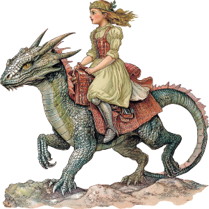 Princess Riding Lizard