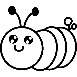 Cute Smiling Caterpillar