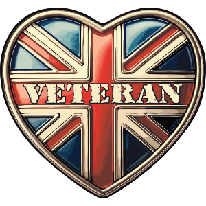 Union Jack Veteran Heart