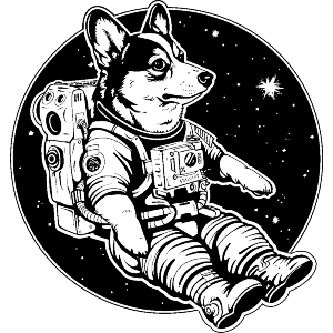 Astronaut Corgi in Space