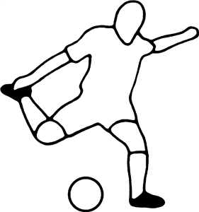 Player Kicking Football