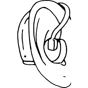 Ear with Hearing Amplifier
