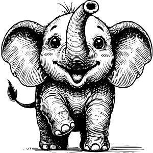 Happy Baby Elephant
