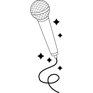 Microphone With Glitter