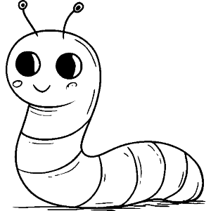 Cute Smiling Worm