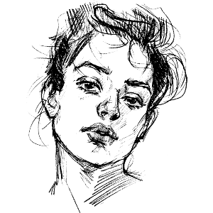 Young Woman Portrait Sketch