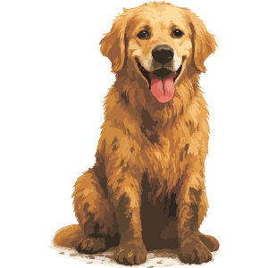 Happy Golden Retriever Covered In Mud