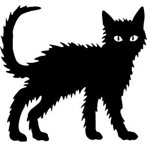 Silhouette of Scary Cat