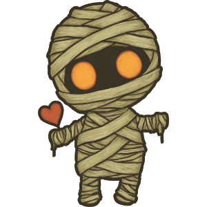 Cute Egyptian Mummy with Heart