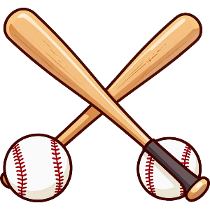 Crossed Baseball Bats