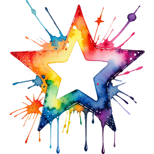 Watercolour Style Star