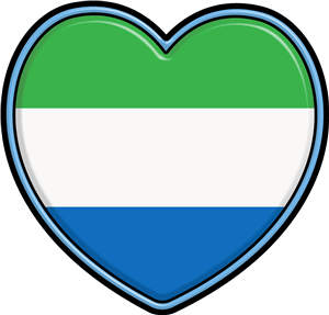 Sierra Leone Flag Heart