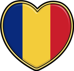 Romania Flag Heart