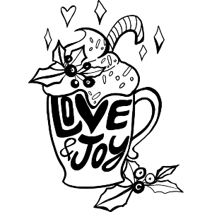 Love And Joy Holiday Spirit Coffee Cup 