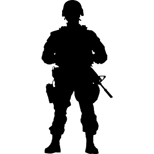 Silhouette of a Soldier