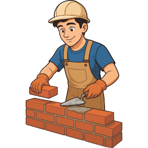 Bricklayer Working
