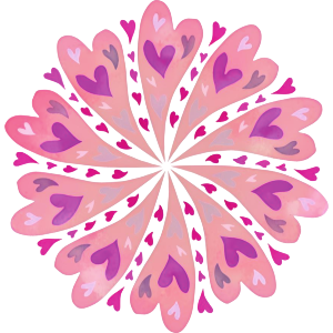 Pink Heart Mandala