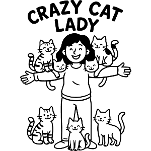 Crazy Cat Lady Feline Friends