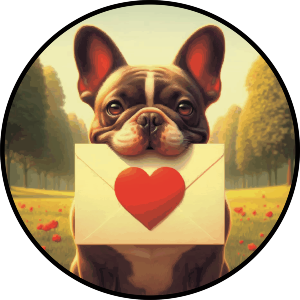 French Bulldog Love Note