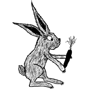 Rabbit Eating A Carrot