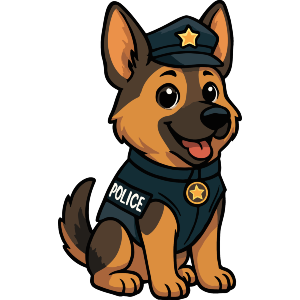 German Shepherd Police Dog
