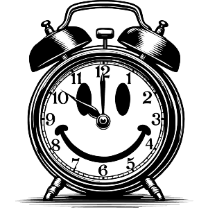Smiling Alarm Clock