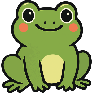 Cute Sitting Frog