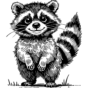 Happy Baby Raccoon