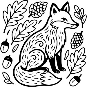 Folk Style Woodland Fox