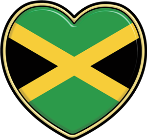 Jamaica Flag Heart
