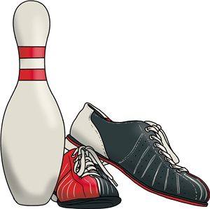 Bowling Pin and Shoes