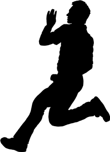 Cricket Bowler Silhouette