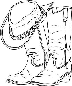 Cowboy Boots & Hat