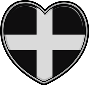 Cornwall Flag Heart