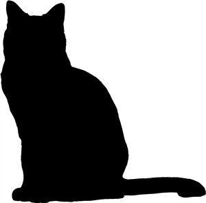 Snowshoe Cat Silhouette