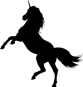 Rearing Unicorn Silhouette