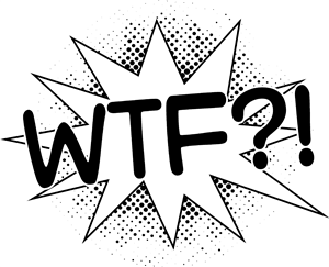 WTF ?! Comic Speech Bubble