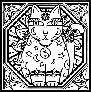 Celestial Cat Motif
