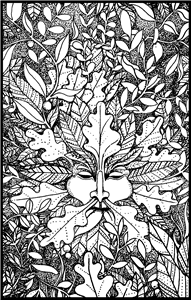 Green Man & Leaves