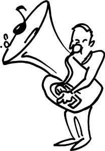 Man Playing Tuba