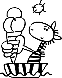 Zebra With Ice Cream
