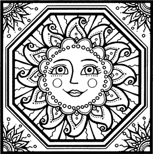 Square Sun Motif